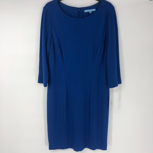 Antonio Melani Cobalt Blue Phoenix Dress Career 12 - Picture 2 of 6